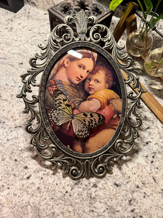 Italian Vintage Frame Nymph Butterfly